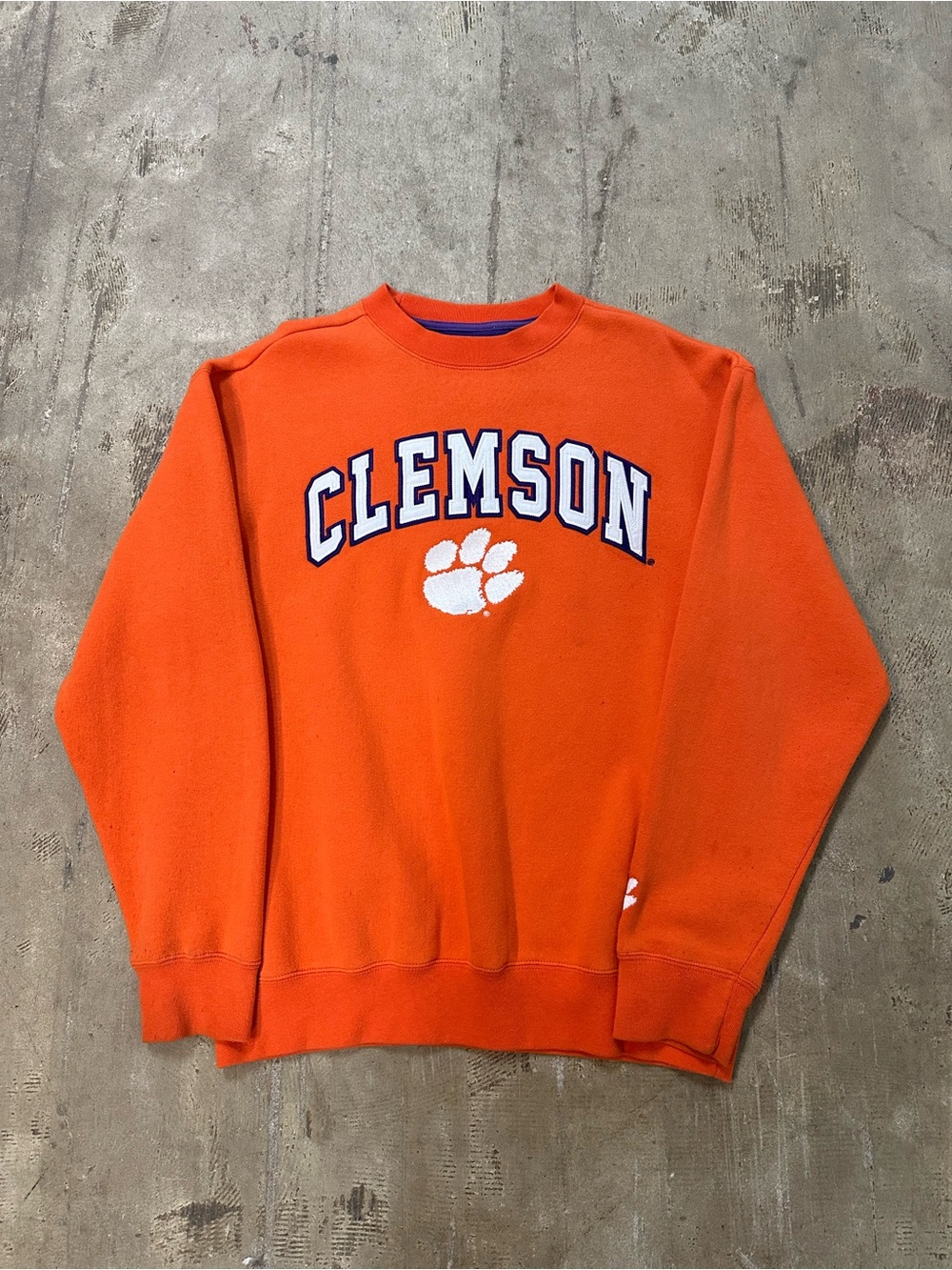 American Vintage Orange Clemson Crewneck Sweatshirt